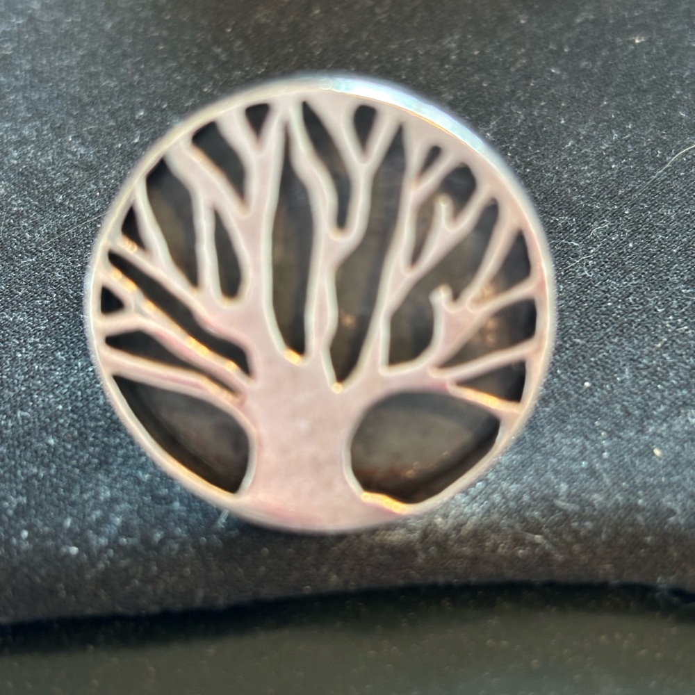 Silver tree of life ring